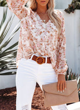 Langärmlige Bluse mit Blumenmuster